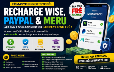 Aprann Recharge Wise, PayPal & Meru San Peye Twòp Frè