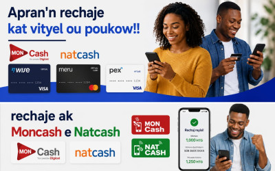 Aprann koman ou kapab devni yon ajan kap rechaje kat virtuel ( Wise, Méru, pexx).